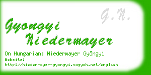 gyongyi niedermayer business card